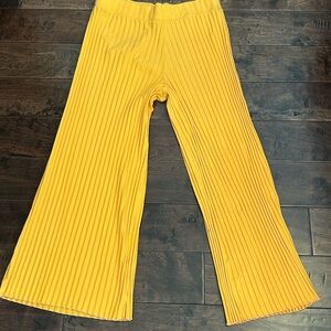 A New Day Wide-Leg Ribbed Pants in Orange size L
